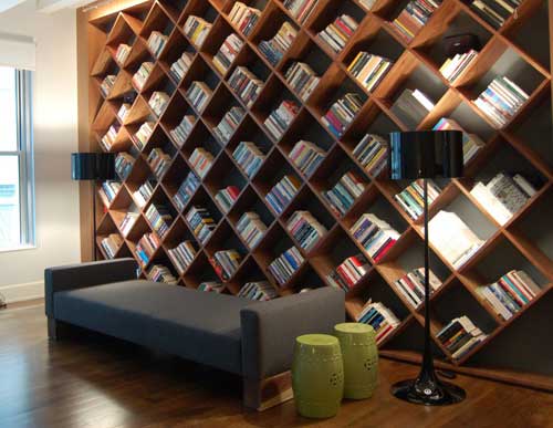 wood bookcase