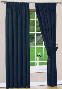 marine blue curtains