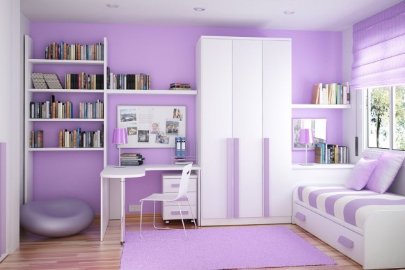 purple bedroom girls