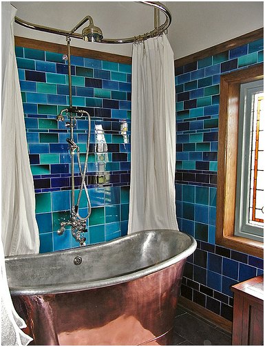 copper bathroom