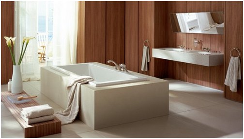 wood bathroom