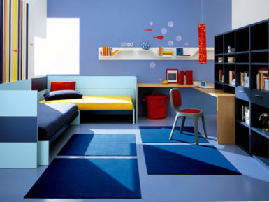 blue bedroom for boy