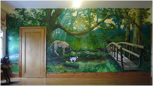 mural bedroom