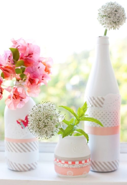 vase decoration washi tape