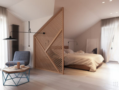 wood room divider