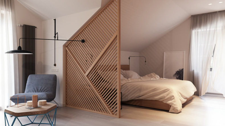 wood room divider